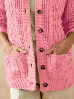 Femme Daxon Cardigan torsadé col rond