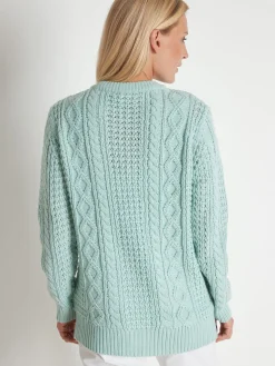 Femme Daxon Cardigan torsadé col rond