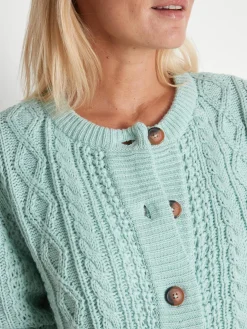 Femme Daxon Cardigan torsadé col rond