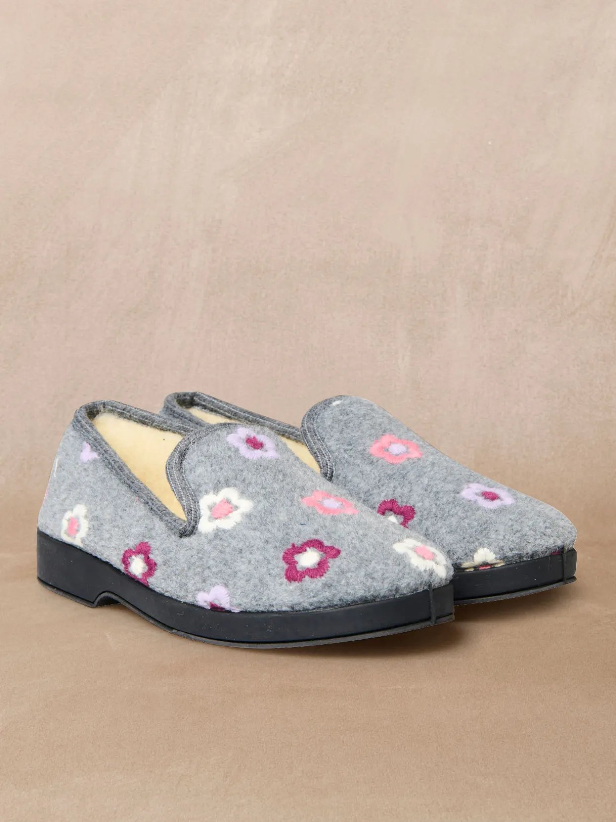 Femme Pédiconfort Charentaises entièrement fourrées laine