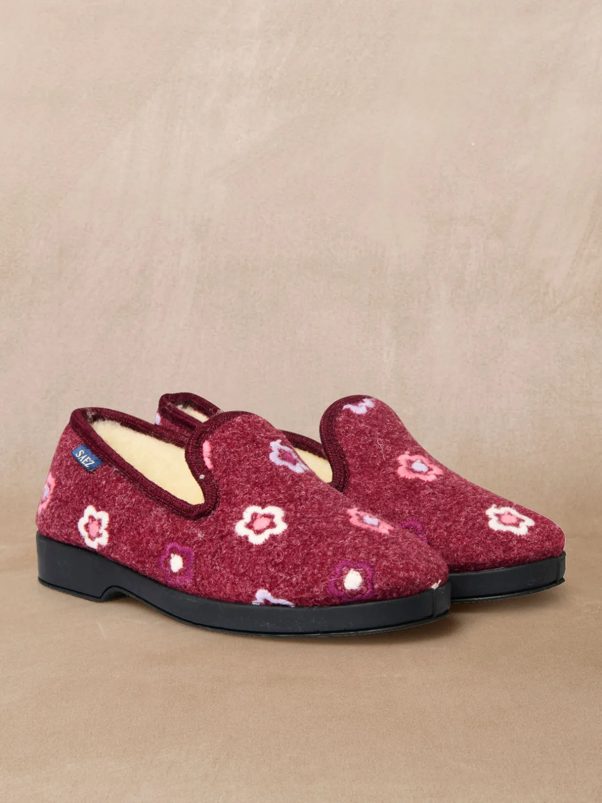 Femme Pédiconfort Charentaises entièrement fourrées laine