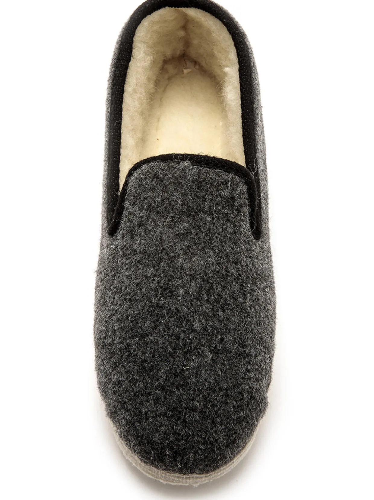 Homme Pédiconfort Charentaises mixtes fourrées laine