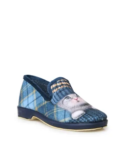 Femme Pédiconfort Charentaises motif chat ou chien