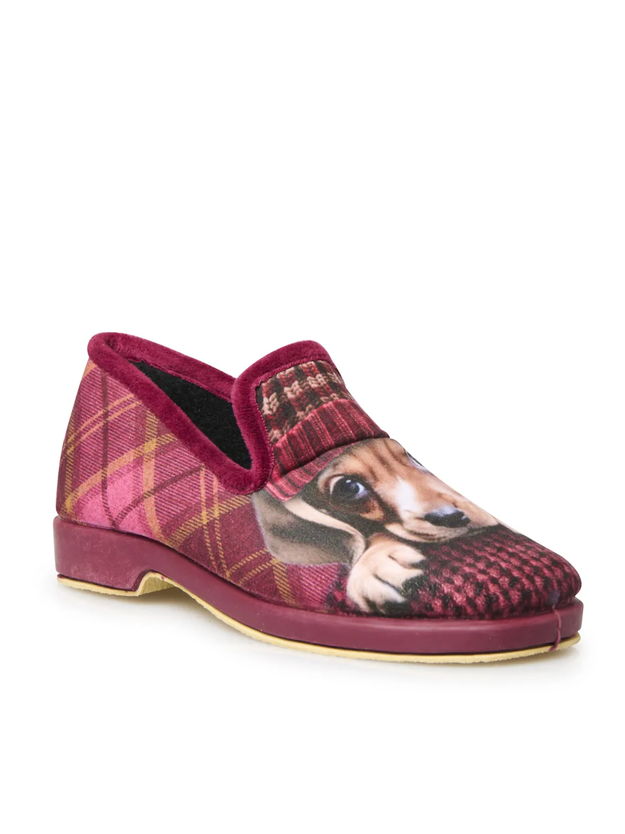 Femme Pédiconfort Charentaises motif chat ou chien