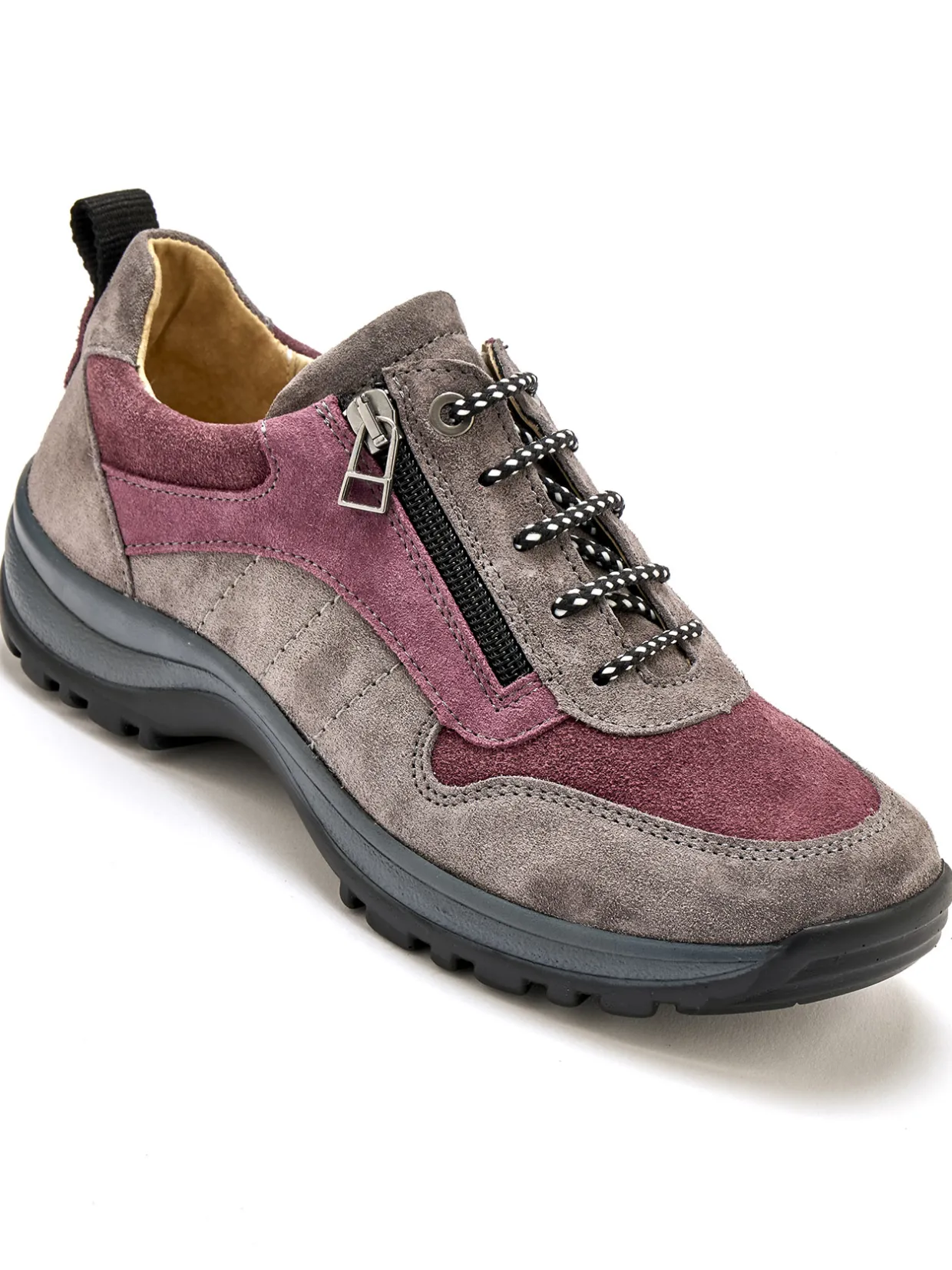 Femme Pédiconfort Chaussures de randonnée à lacets et zip