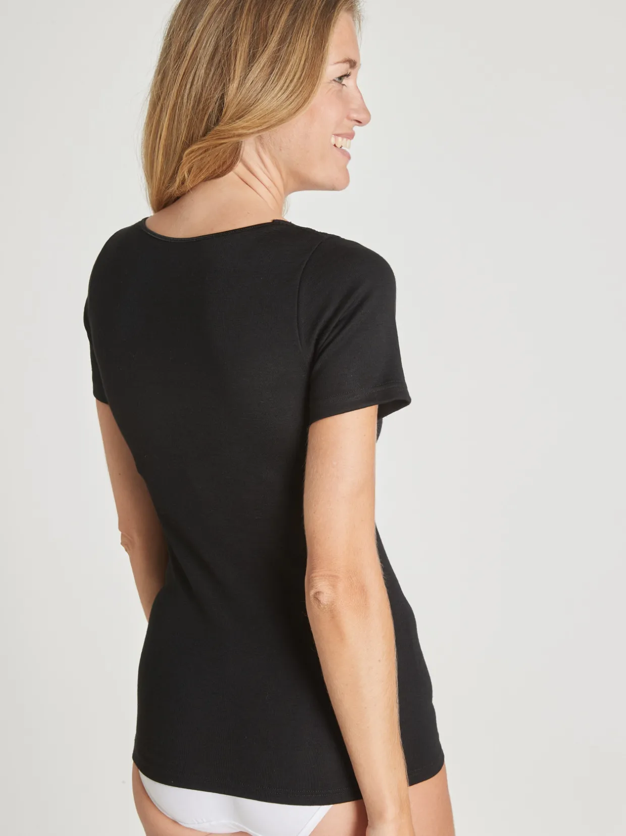 Daxon Chemise de corps chaude manches courtes