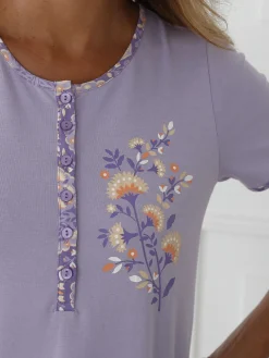 Daxon Chemise de nuit courte forme liquette