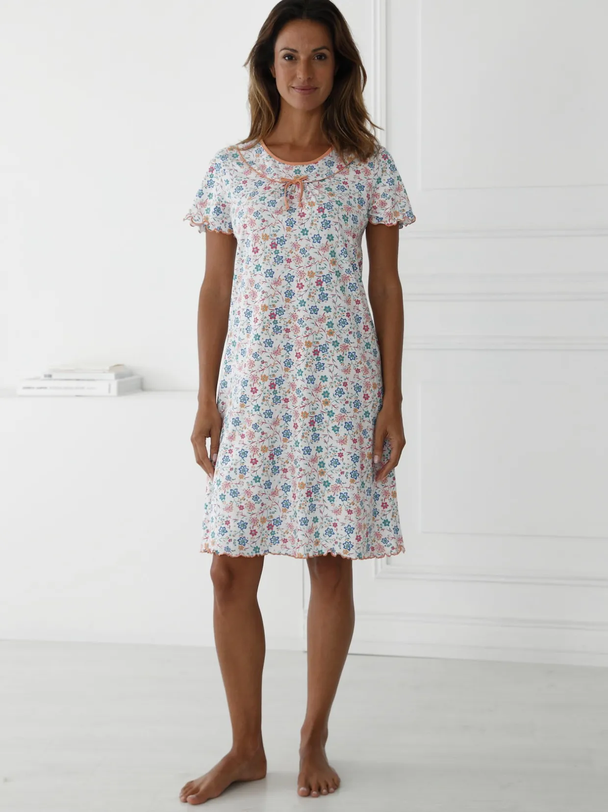 Daxon Chemise de nuit jersey pur coton