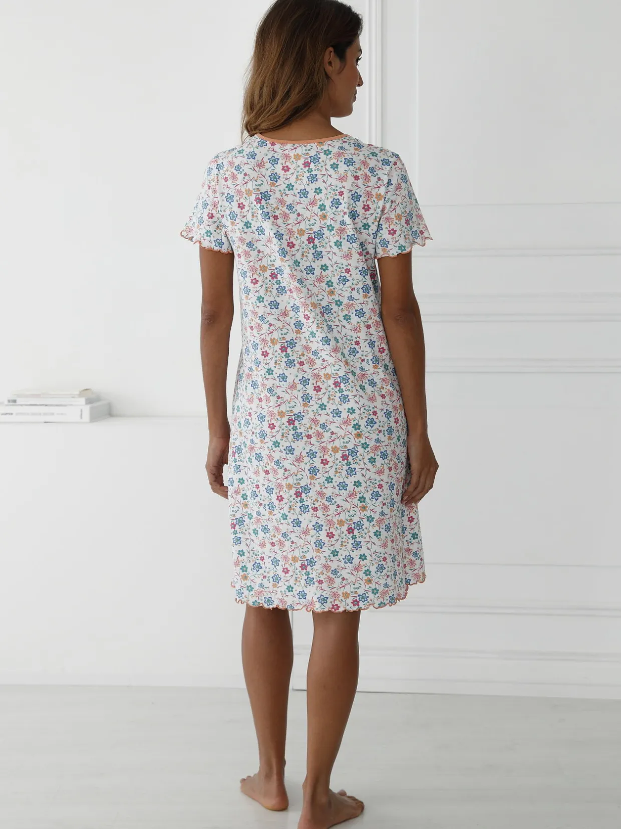 Daxon Chemise de nuit jersey pur coton