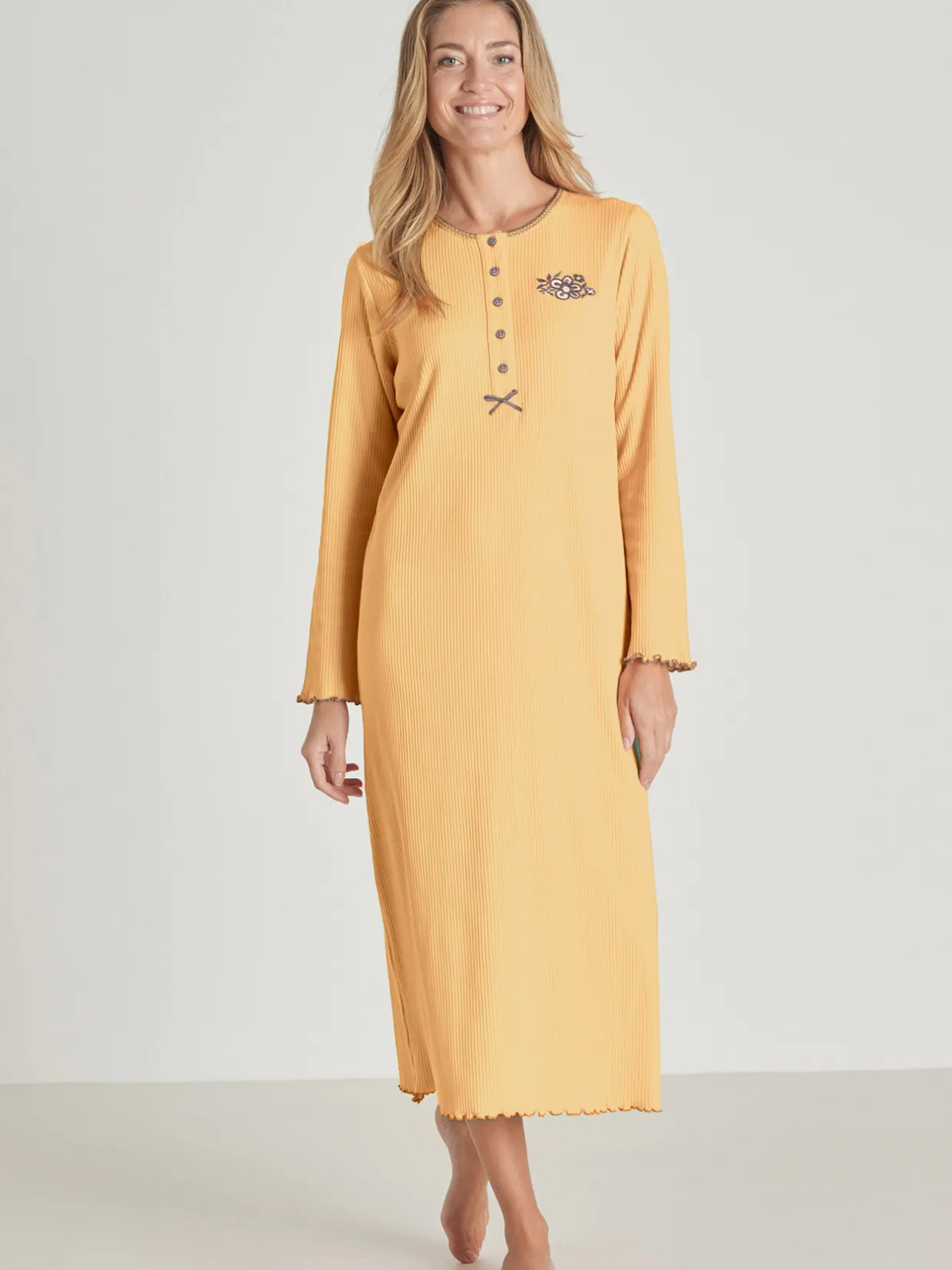 Daxon Chemise de nuit longue, interlock