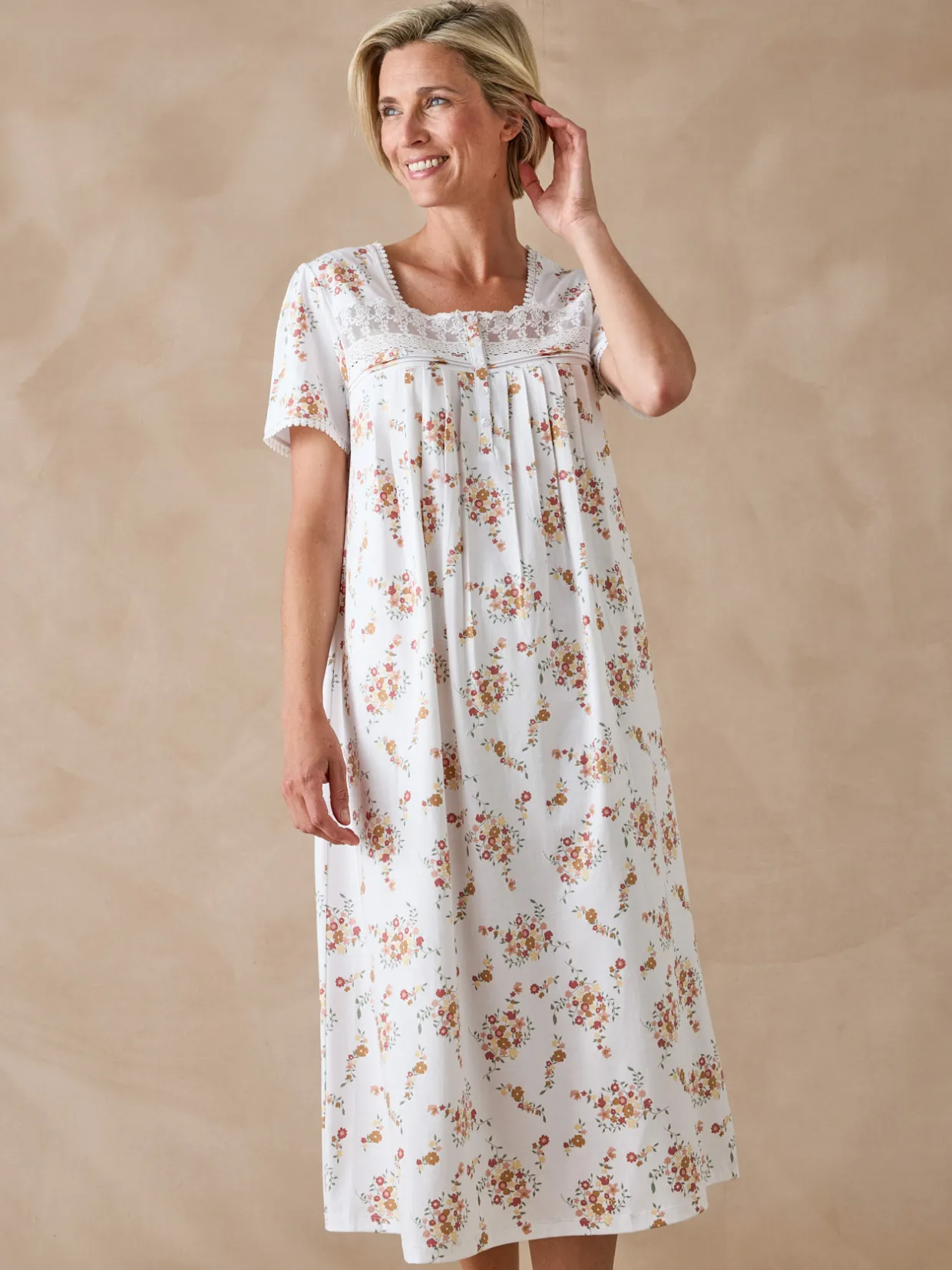 Daxon Chemise de nuit maille pur coton