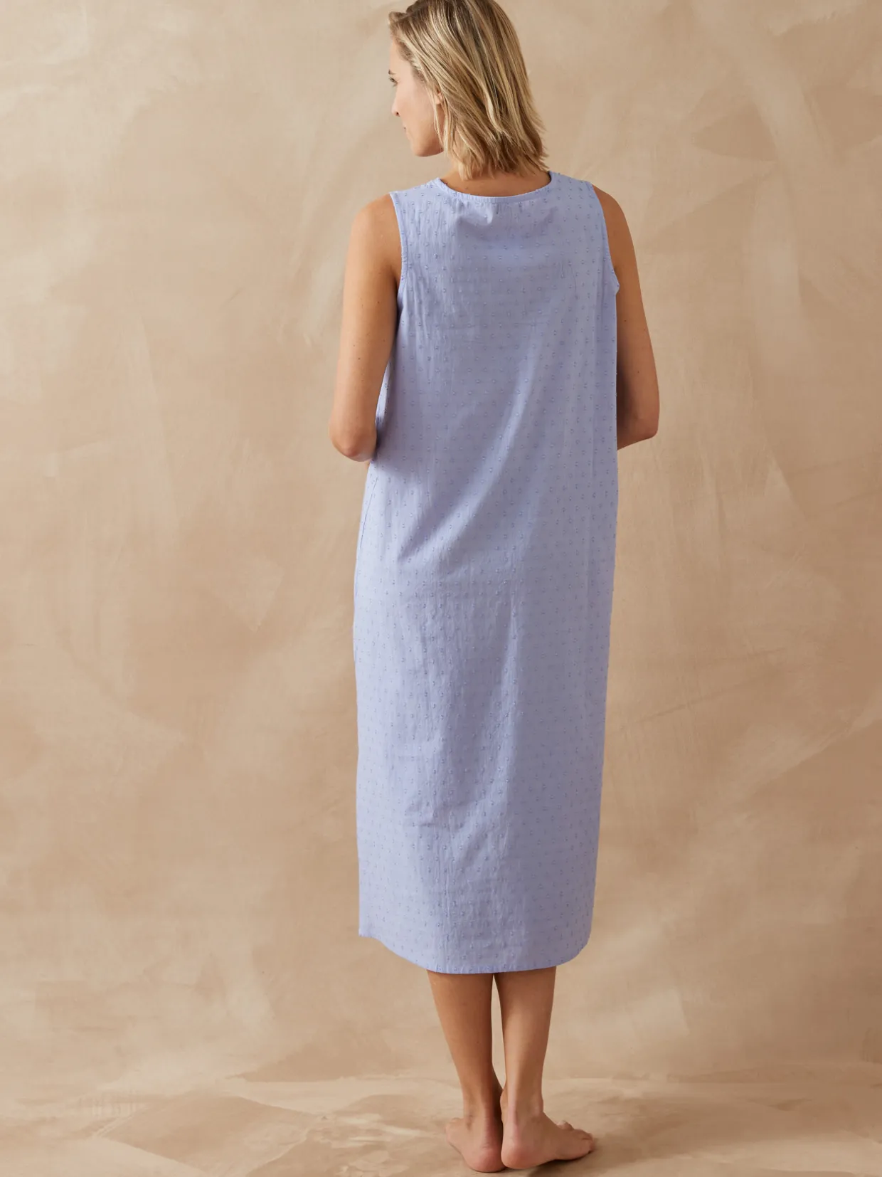 Daxon Chemise de nuit plumetis larges bretelle