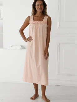 Daxon Chemise de nuit plumetis larges bretelle