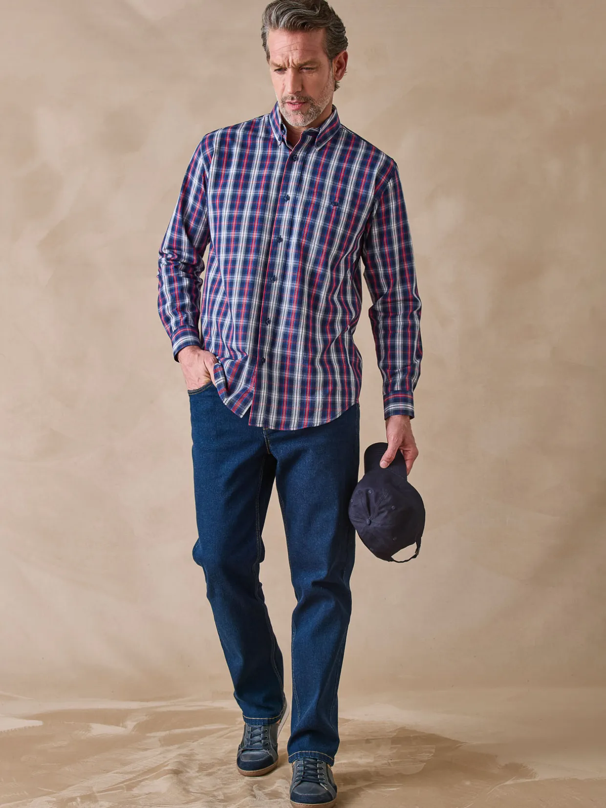 Homme Daxon Chemise en tissu pur coton