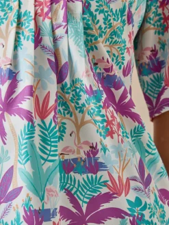 Femme Daxon Chemisier effet plastron manches courtes