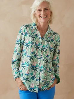 Femme Daxon Chemisier effet plastron manches longues