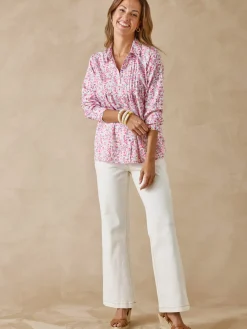 Femme Daxon Chemisier effet plastron manches longues