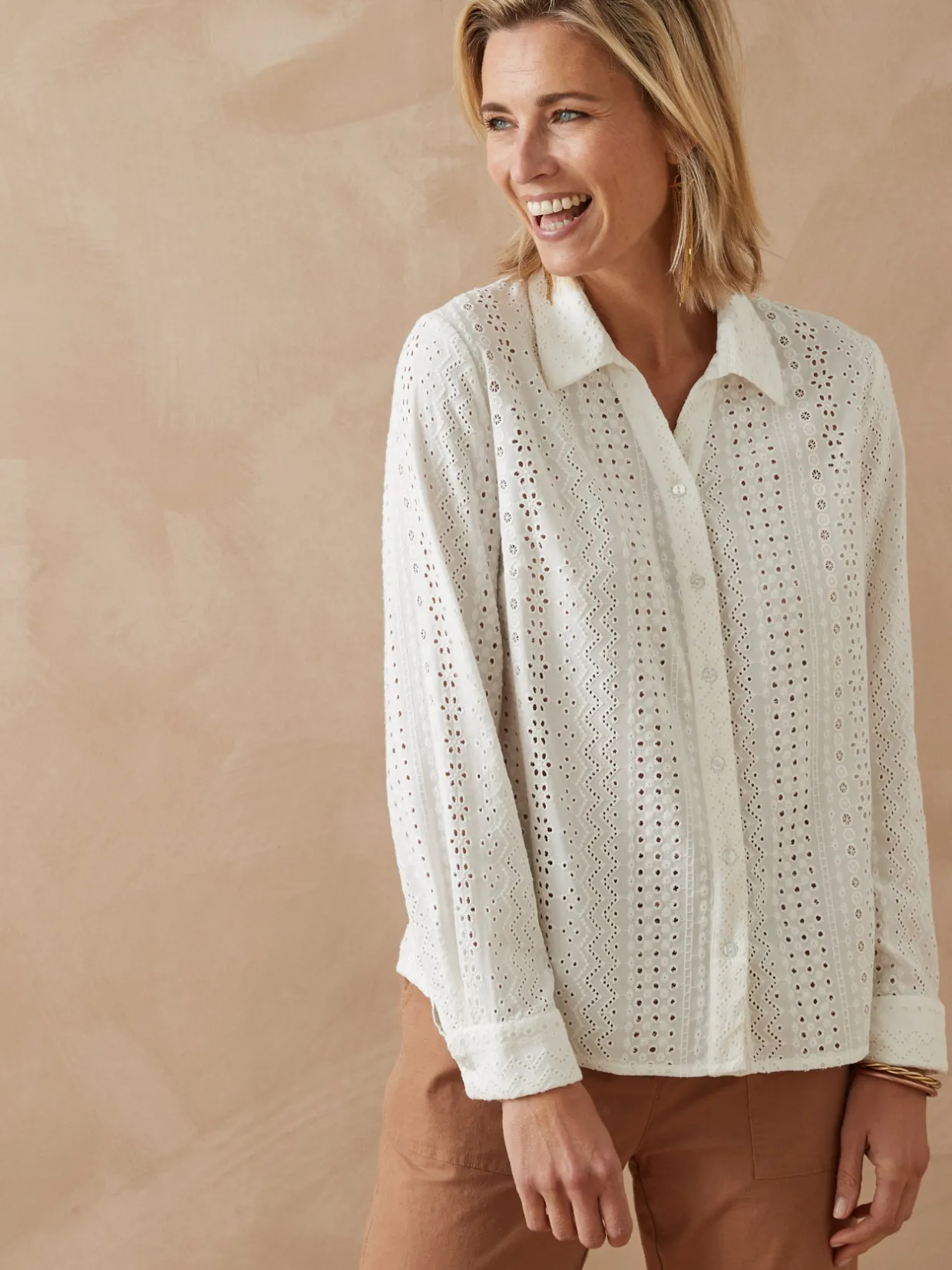 Femme Daxon Chemisier en broderie anglaise