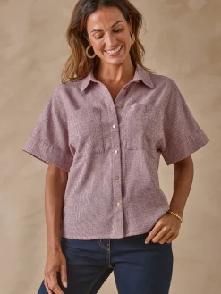 Femme Daxon Chemisier en seersucker