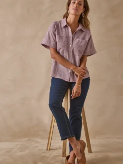 Femme Daxon Chemisier en seersucker