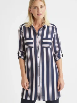 Femme Daxon Chemisier fluide long. 85 cm