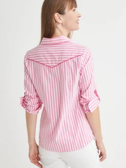 Femme Daxon Chemisier pur coton poitrine généreuse