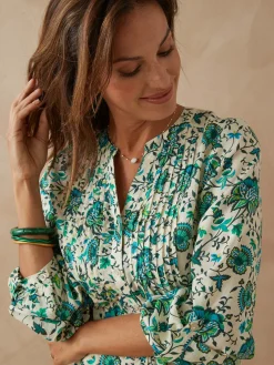 Femme Daxon Chemisier tunique à petits plis