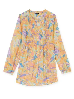 Femme Daxon Chemisier tunique à petits plis