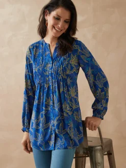 Femme Daxon Chemisier tunique à petits plis