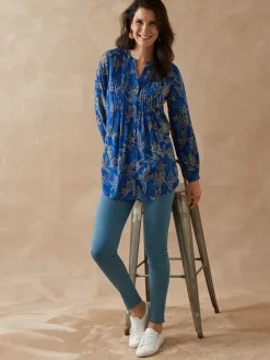 Femme Daxon Chemisier tunique à petits plis