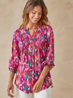 Femme Daxon Chemisier tunique à petits plis