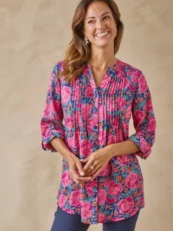 Femme Daxon Chemisier tunique à petits plis