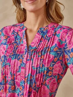 Femme Daxon Chemisier tunique à petits plis