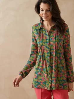 Femme Daxon Chemisier tunique en maille fluide