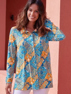 Femme Daxon Chemisier tunique en maille fluide