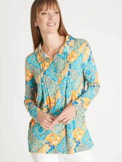 Femme Daxon Chemisier tunique en maille fluide