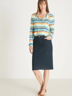 Femme Daxon Chemisier tunique en maille fluide