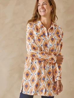 Femme Daxon Chemisier tunique manches retroussables