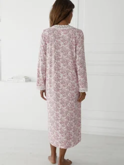 Daxon Chhemise de nuit longue détails macramé