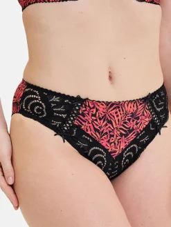 Sans Complexe Culotte microfibre imprimée et dentelle