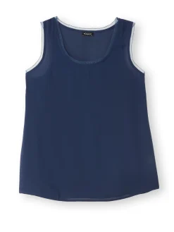 Femme Daxon Débardeur en crêpe avec dentelle