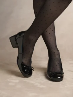 Femme Pédiconfort Décolletés cuir verni talon bloc