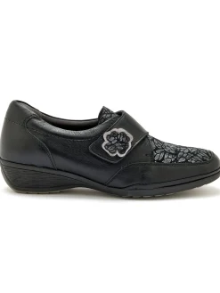 Femme Pédiconfort Derbies à scratch traités antibactéries