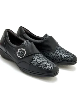 Femme Pédiconfort Derbies à scratch traités antibactéries