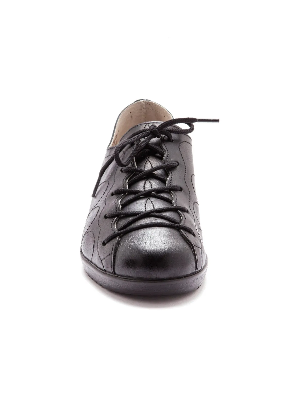 Femme Pédiconfort Derbies cuir à lacets extra larges