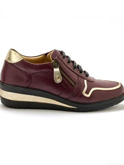 Femme Pédiconfort Derbies détails métallisés zip et lacets