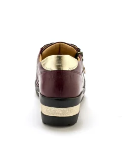 Femme Pédiconfort Derbies détails métallisés zip et lacets