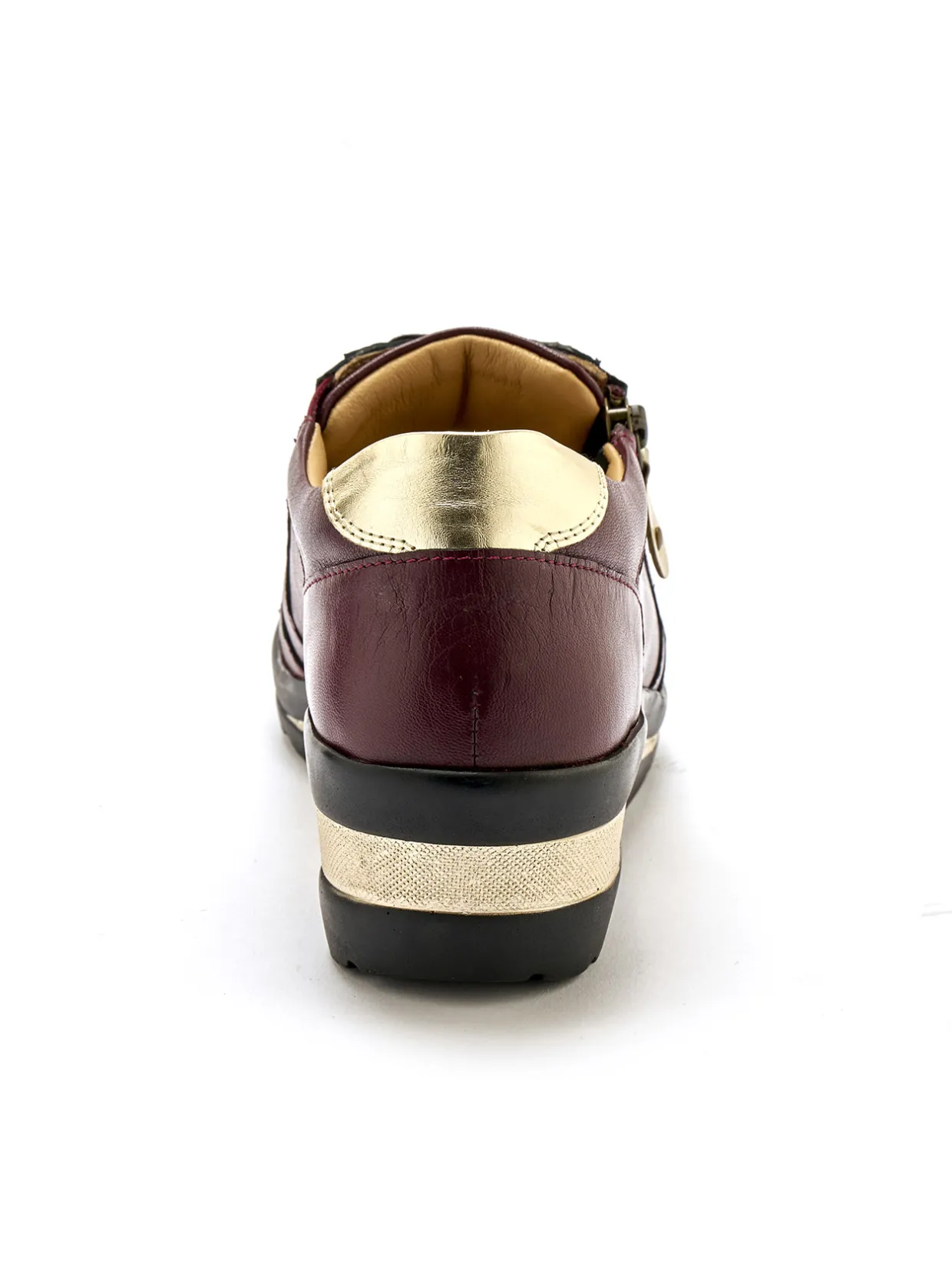 Femme Pédiconfort Derbies détails métallisés zip et lacets