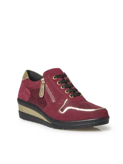 Femme Pédiconfort Derbies détails métallisés zip et lacets