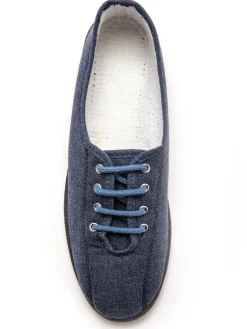 Femme Pédiconfort Derbies en toile intérieur éponge